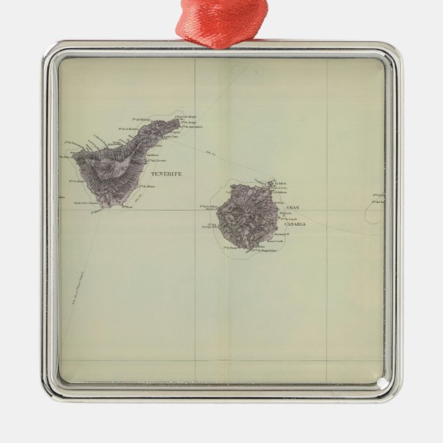 Canary Islands Metal Tree Decoration (Front)