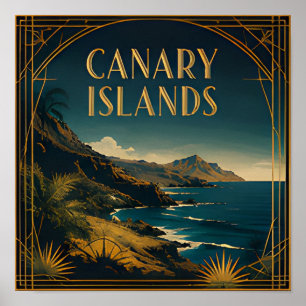 Canary Islands Midnight Coastal Escape Poster