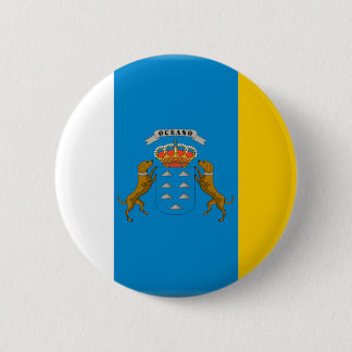 Canary Islands (Spain) Flag 6 Cm Round Badge