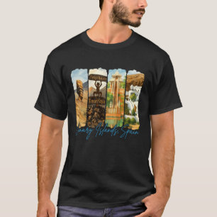Canary Islands Spain Traveling Trip Brushstroke So T-Shirt