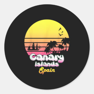 Canary Islands Spain Vacation Souvenir Summer Gift Classic Round Sticker