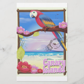 Canary Islands summer vacation poster Stationery