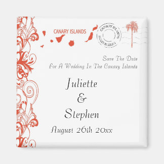 Canary Islands Wedding Save The Date Magnet