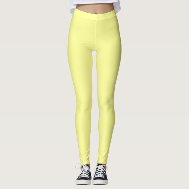 Canary (solid colour)  leggings (Front)