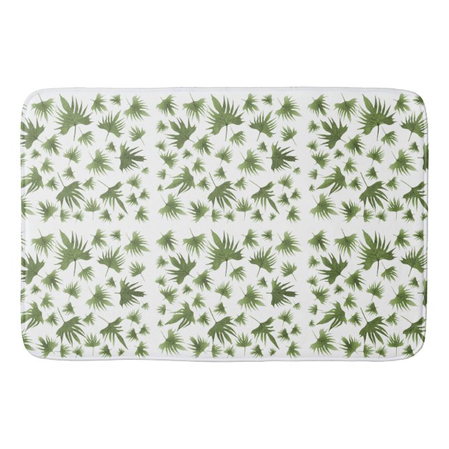Canary Vine Leaves Bath Mat (Front)