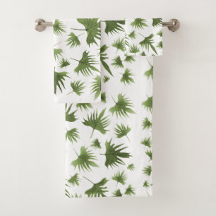 Canary Vine Leaves Bath Towel Set