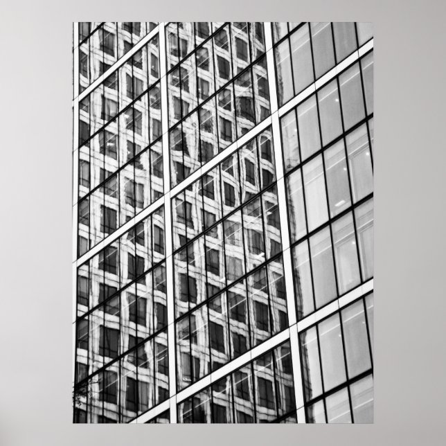 Canary Wharf London Abstract Poster (Front)