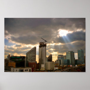 Canary Wharf London Docklands England UK Poster