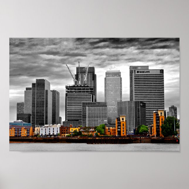 Canary Wharf London Docklands England UK Poster (Front)