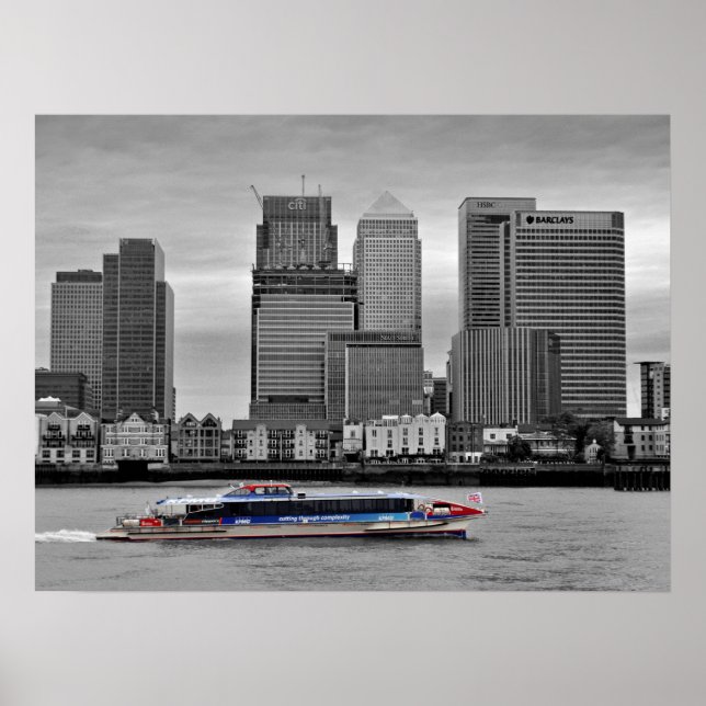 Canary Wharf London Docklands England UK Poster (Front)