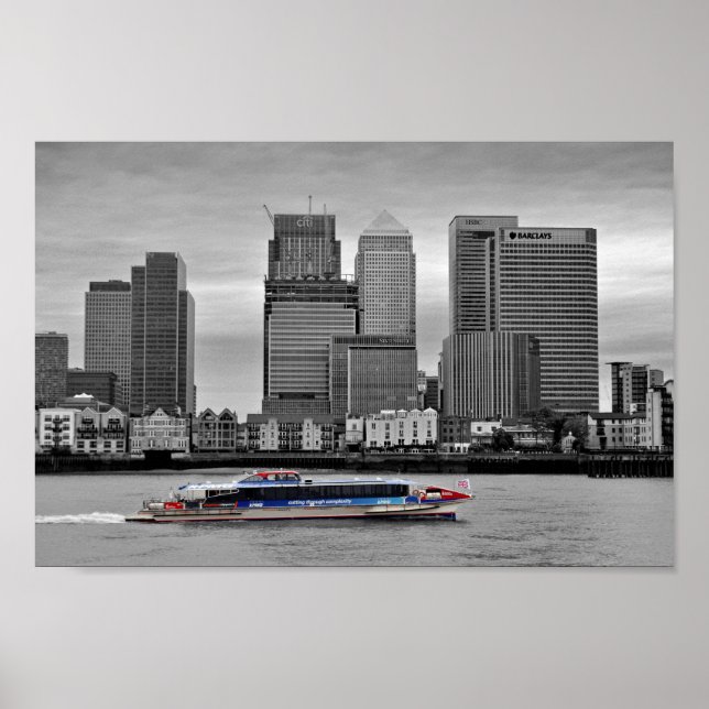 Canary Wharf London Docklands England UK Poster (Front)