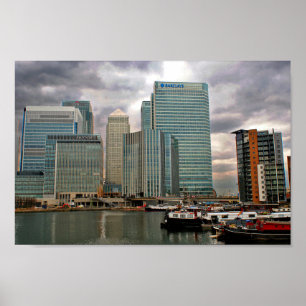 Canary Wharf London Docklands England UK Poster