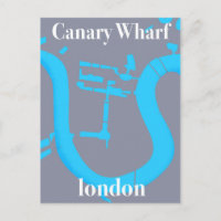 canary wharf london map travel poster