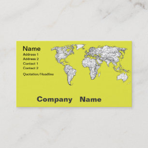 canary yellow atlas diagram business card