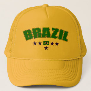 Canary Yellow Brazil 5 Star Logo Cap