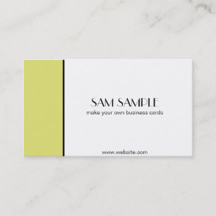 Canary Yellow Business Card