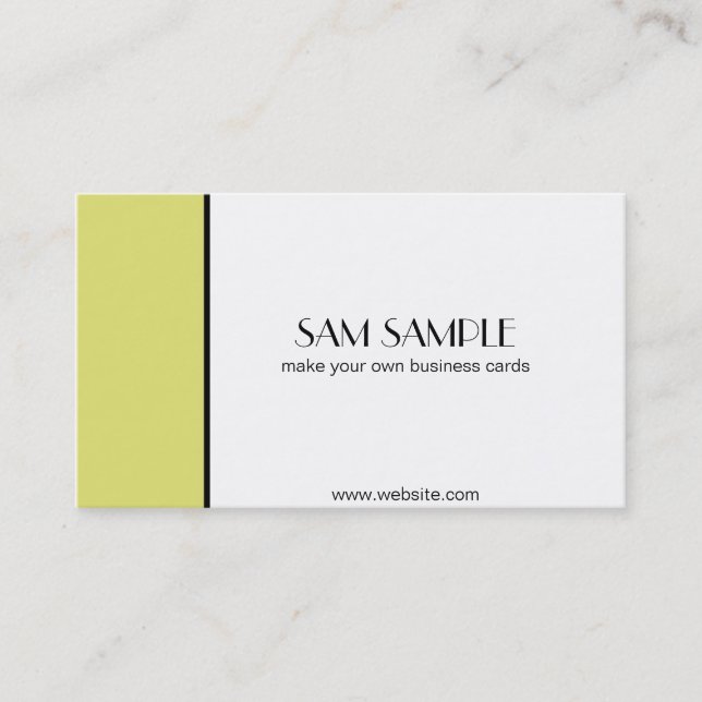 Canary Yellow Business Card (Front)