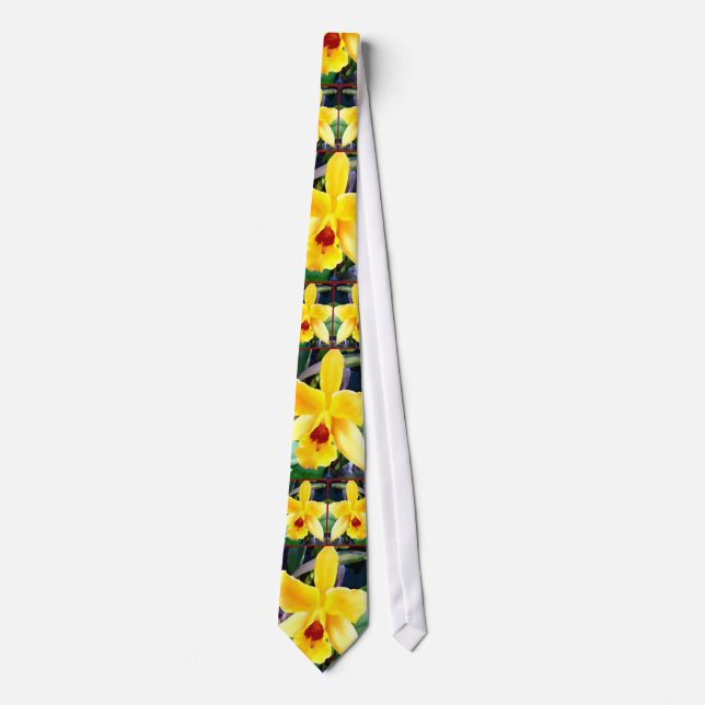 Canary Yellow Cattleya Tie (Front)