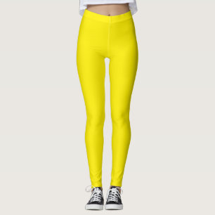 Canary Yellow Colour Solid Plain Leggings