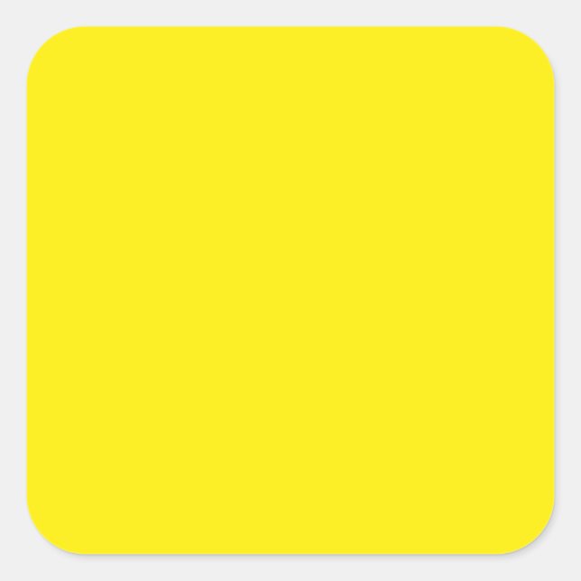 Canary Yellow High End Coloured Square Sticker (Front)