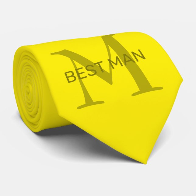 Canary Yellow  Neck Tie (Rolled)