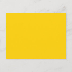 Canary Yellow Plain Colour. Customisable Backgroun Postcard