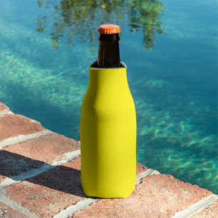 Canary Yellow Solid Colour Bottle Cooler