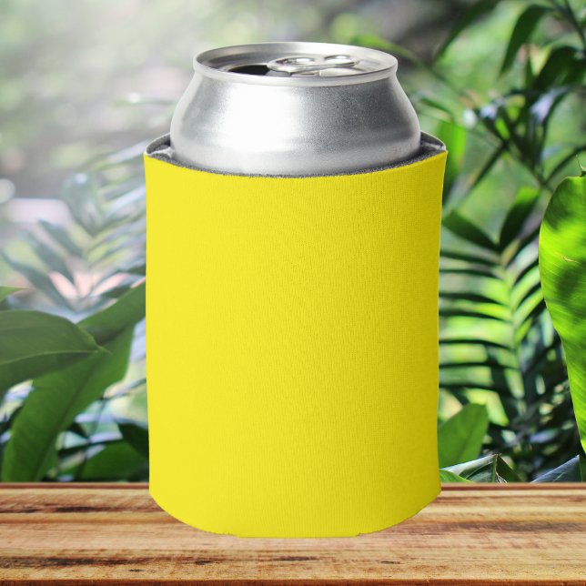 Canary Yellow Solid Colour Can Cooler (Creator Uploaded)
