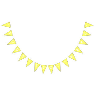 Canary Yellow Solid Colour Customise It Bunting