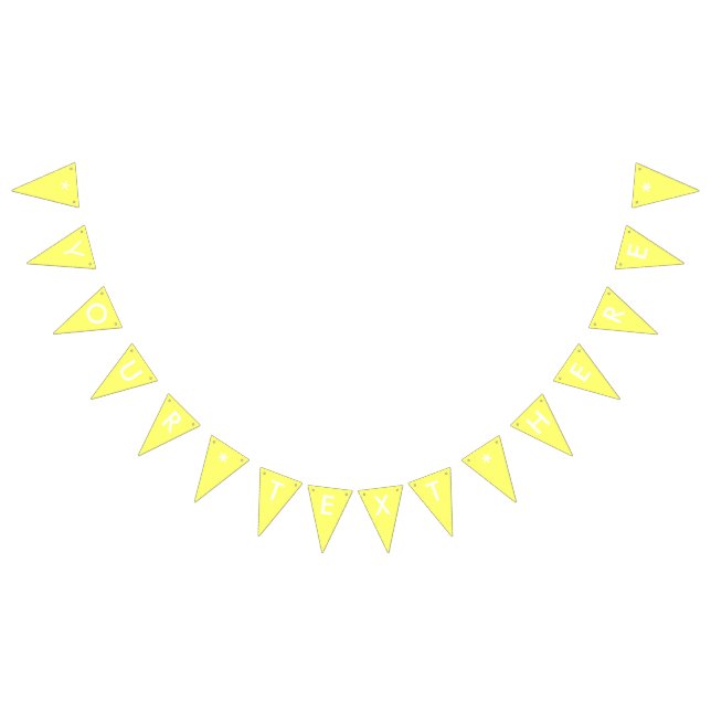 Canary Yellow Solid Colour Customise It Bunting (All)