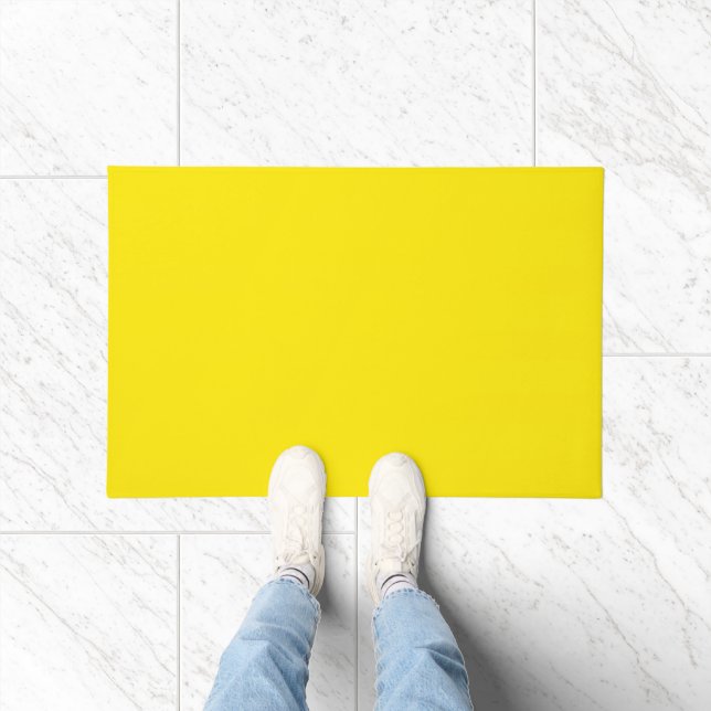 Canary Yellow Solid Colour  Doormat (Indoor)