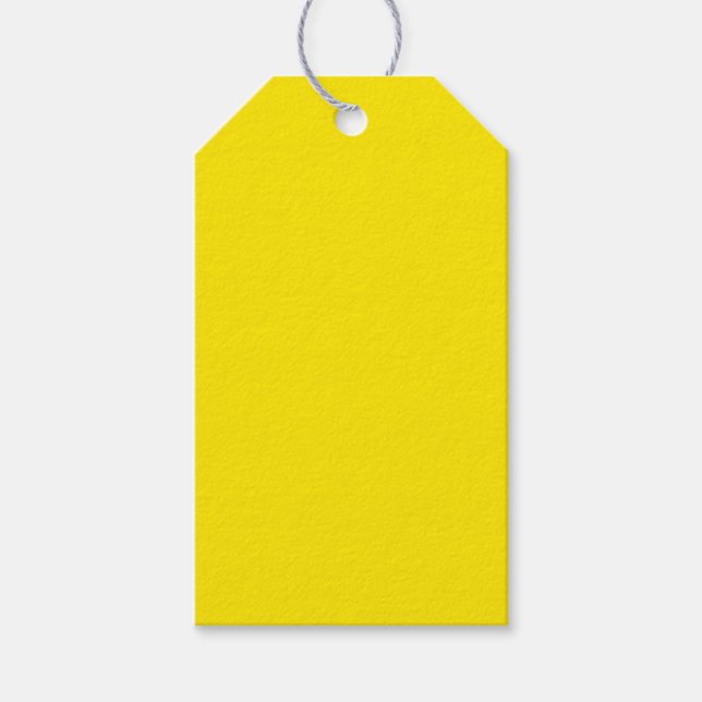 Canary Yellow Solid Colour  Gift Tags (Front)