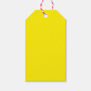 Canary Yellow Solid Colour Gift Tags