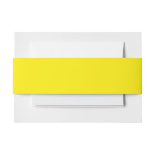 Canary Yellow Solid Colour Invitation Belly Band