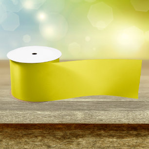 Canary Yellow Solid Colour Satin Ribbon
