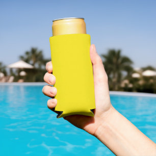 Canary Yellow Solid Colour Seltzer Can Cooler