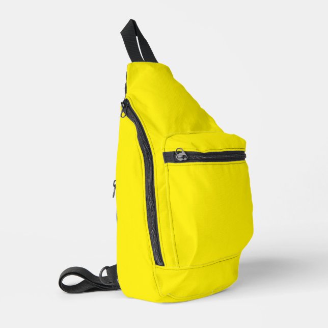 Canary Yellow Solid Colour Sling Bag (Left Corner)