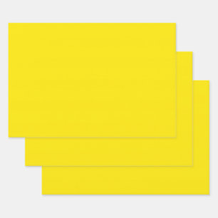 Canary Yellow Solid Colour  Wrapping Paper Sheet