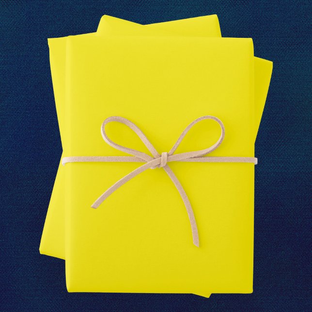 Canary Yellow Solid Colour Wrapping Paper Sheet (Creator Uploaded)