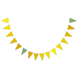 Canary Yellow to Pineapple Green Gradient Tropical Bunting