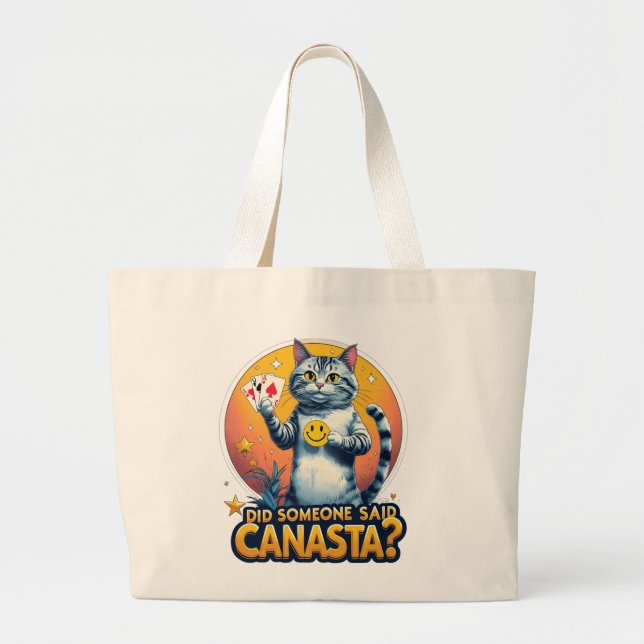 Canasta game  Card Strategy Large Tote Bag (Front)
