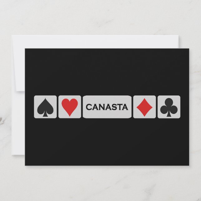 Canasta invitation - customize (Front)