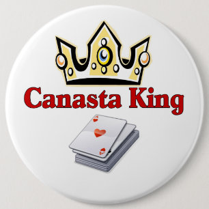 Canasta King 6 Cm Round Badge