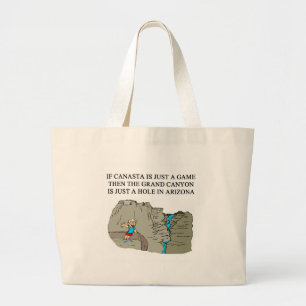 CANASTA player Large Tote Bag