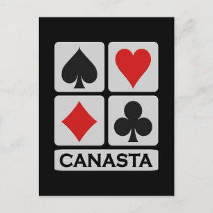 Canasta player postcard