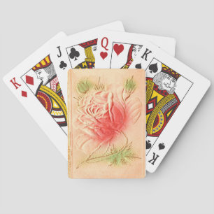 Canasta Vintage Red Rose Playing Cards