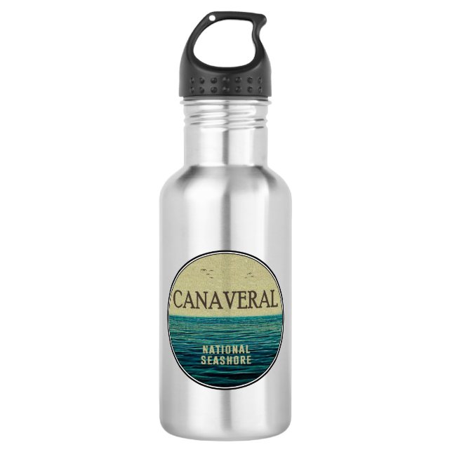 Canaveral National Seashore Florida Ocean Birds 532 Ml Water Bottle (Front)
