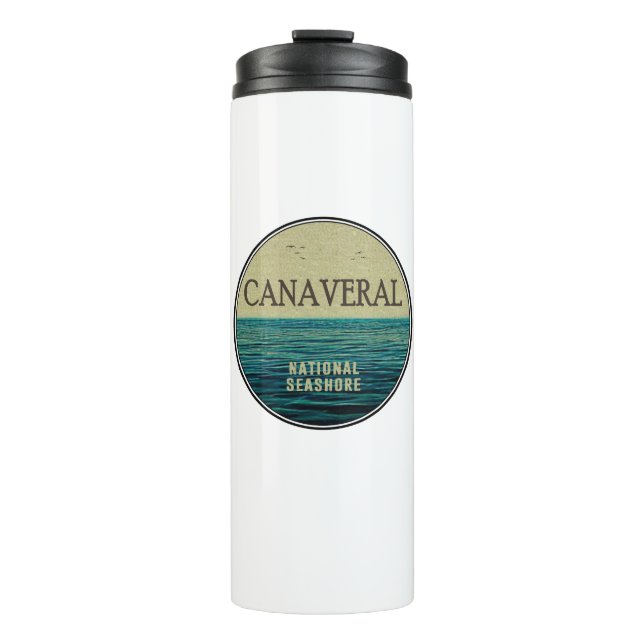 Canaveral National Seashore Florida Ocean Birds Thermal Tumbler (Front)