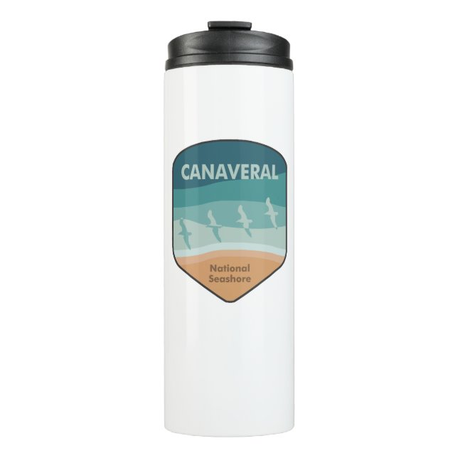Canaveral National Seashore Florida Seagulls Thermal Tumbler (Front)
