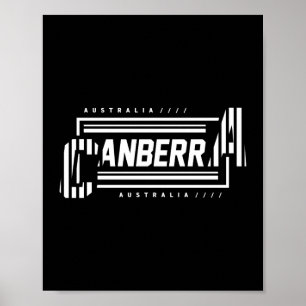 Canberra Australia Minimalist Typography Design Poster